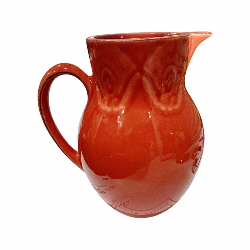 Vintage Rare Le Faubourg Portugal Carnelian Red Handled Pitcher Ewer